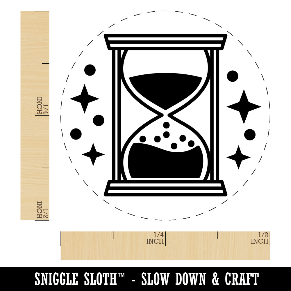 Hourglass Sands of Time Self-Inking Rubber Stamp Ink Stamper for Stamping Crafting Planners