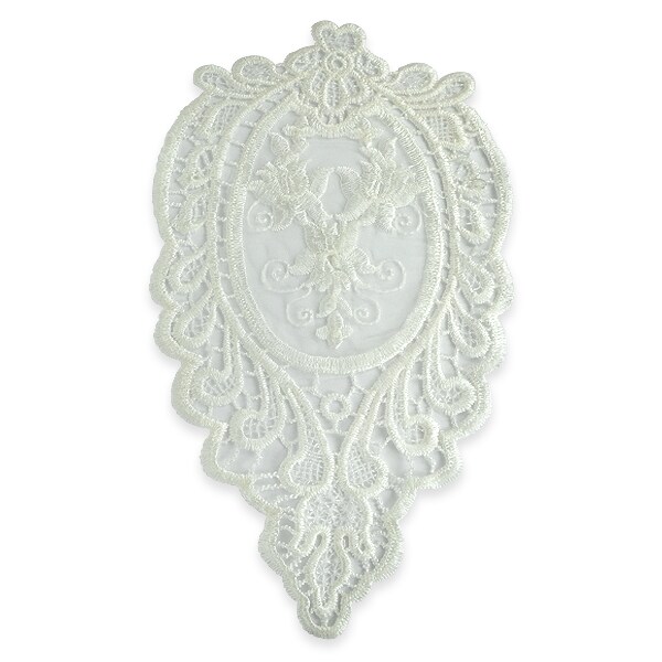 Embroidered Patch Lace Applique/Patch 5 1/4" x 10 1/2"