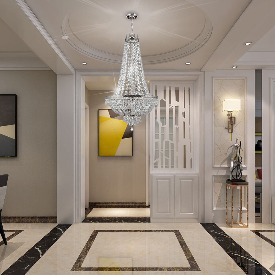 Kitcheniva Crystal Chandelier French Empire Ceiling Light Pendant Lamp 9Lights