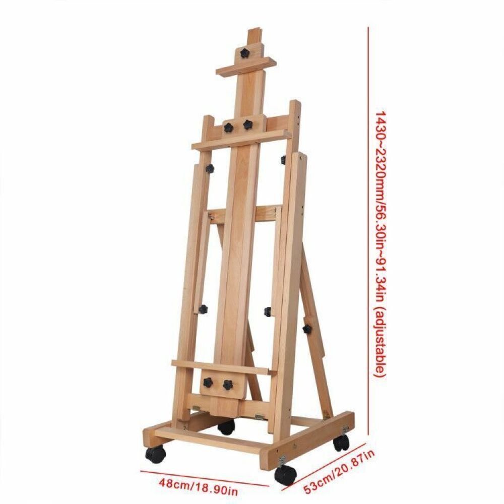 Kitcheniva Adjustable H-Frame Multi-Purpose Studio Artist Sketch Wooden Easel