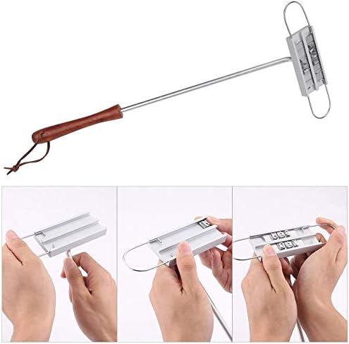 Custom BBQ Branding Iron with 60+ Letters Personalized Branding Iron Stamp for Meat Barbecue Steak Names Press Tool for Grilling