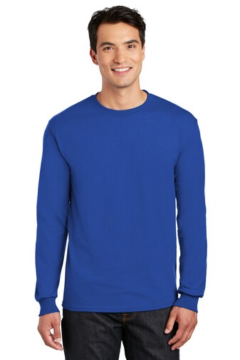 Gildan Dry Blend Crewneck Long Sleeve T-Shirt for Layering Workwear & Everyday Comfort