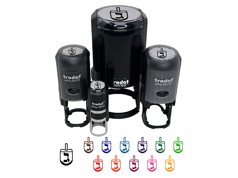 Dreidel Dreidl Jewish Hanukkah Gimel All Self-Inking Rubber Stamp Ink Stamper for Stamping Crafting Planners