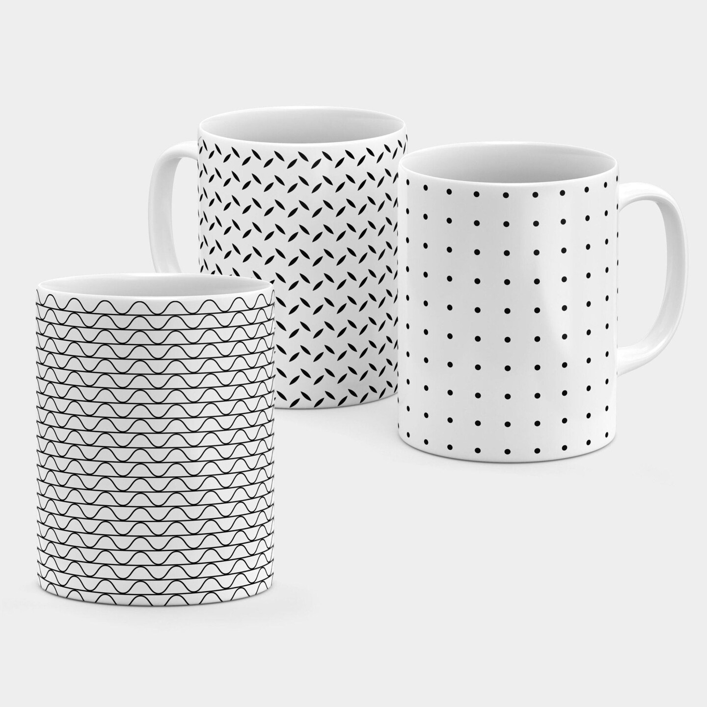 Mnml Wire Wave Pattern 11 Oz Mug
