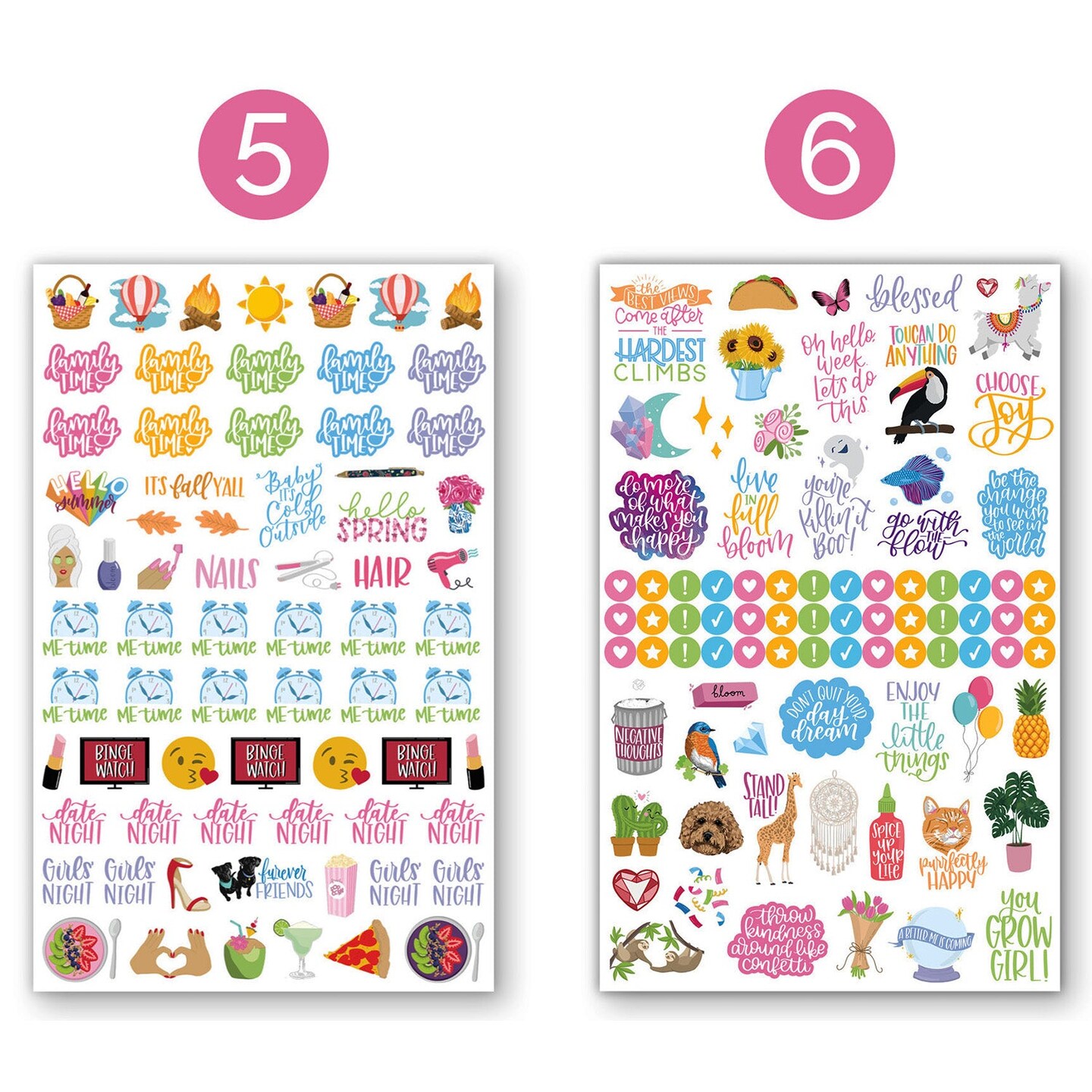 bloom daily planners Sticker Sheets, Classic Planner Stickers V3