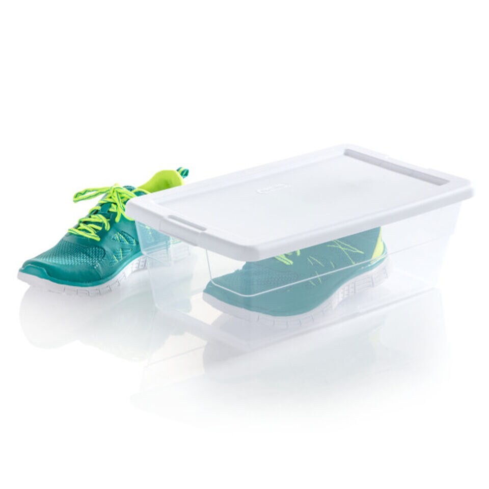 12 PCS 6 Quart Stackable Storage Box with Lid
