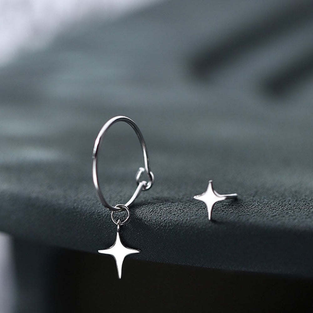 Star Hoop Theme Earrings