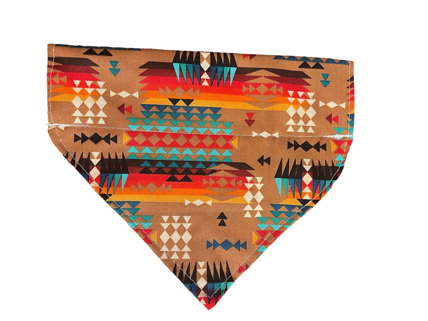 Slide on The Collar Dog Pet Cat Bandana Southwest Western Tribal Aqua Brown Red