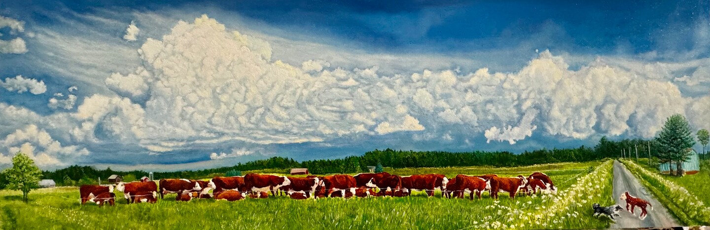 product name is Red Earth - oil painting on wood