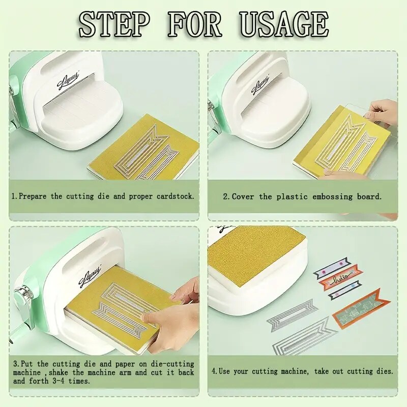Oval Metal Frame Die-Cutting 5 Piece Dies Set