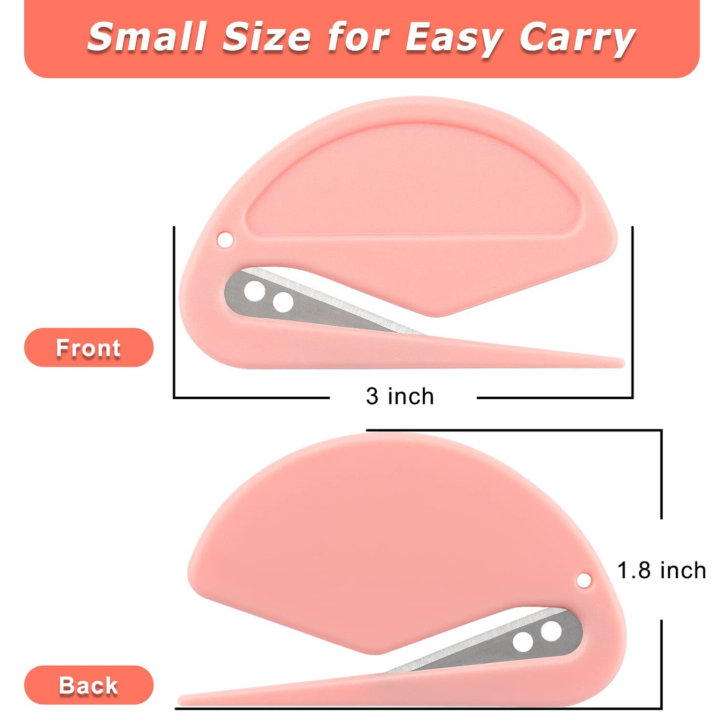 Tamaki 6 Pack Letter Opener Envelope Slitter Set Sharp and Efficient Open Envelopes with Ease(Purple, Blue, Green, Yellow, Orange, Pink)