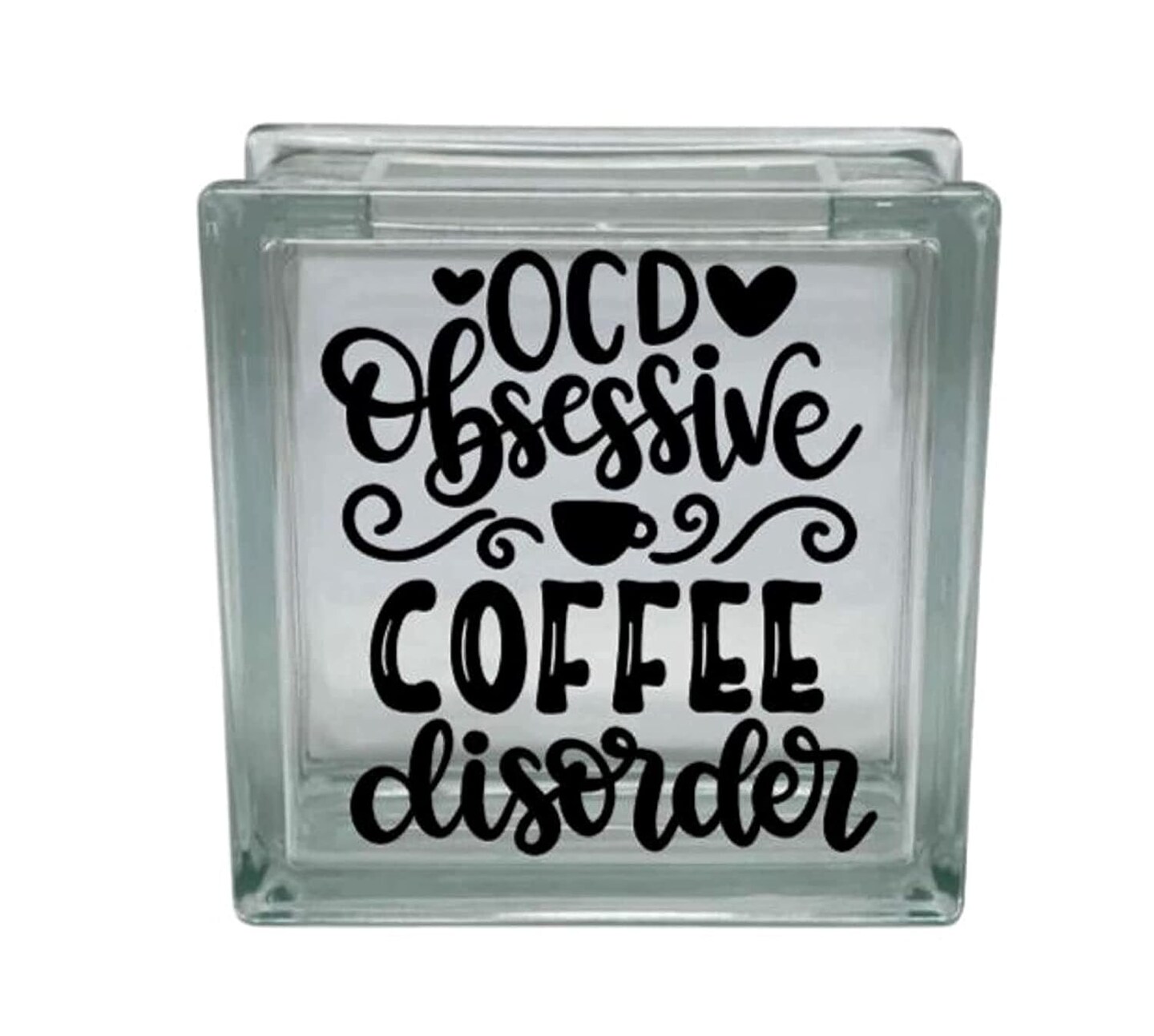 Coffee Station Vinyl Decal Sticker Craft Glass Block Coffee Station