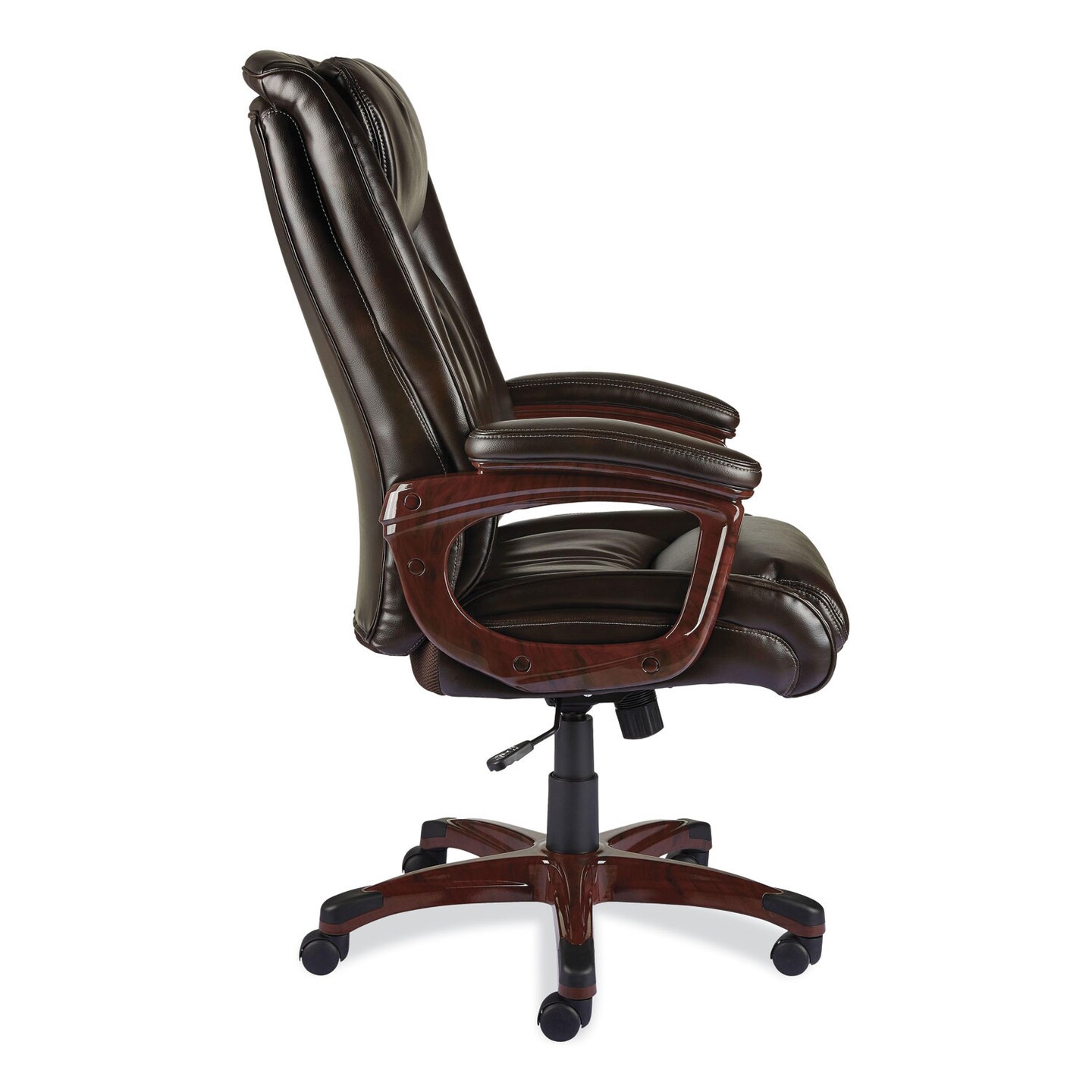 Alera Alera Darnick Series Manager Chair, Supports Up to 275 lbs, 17.13&#x22; to 20.12&#x22; Seat Height, Brown Seat/Back, Brown Base