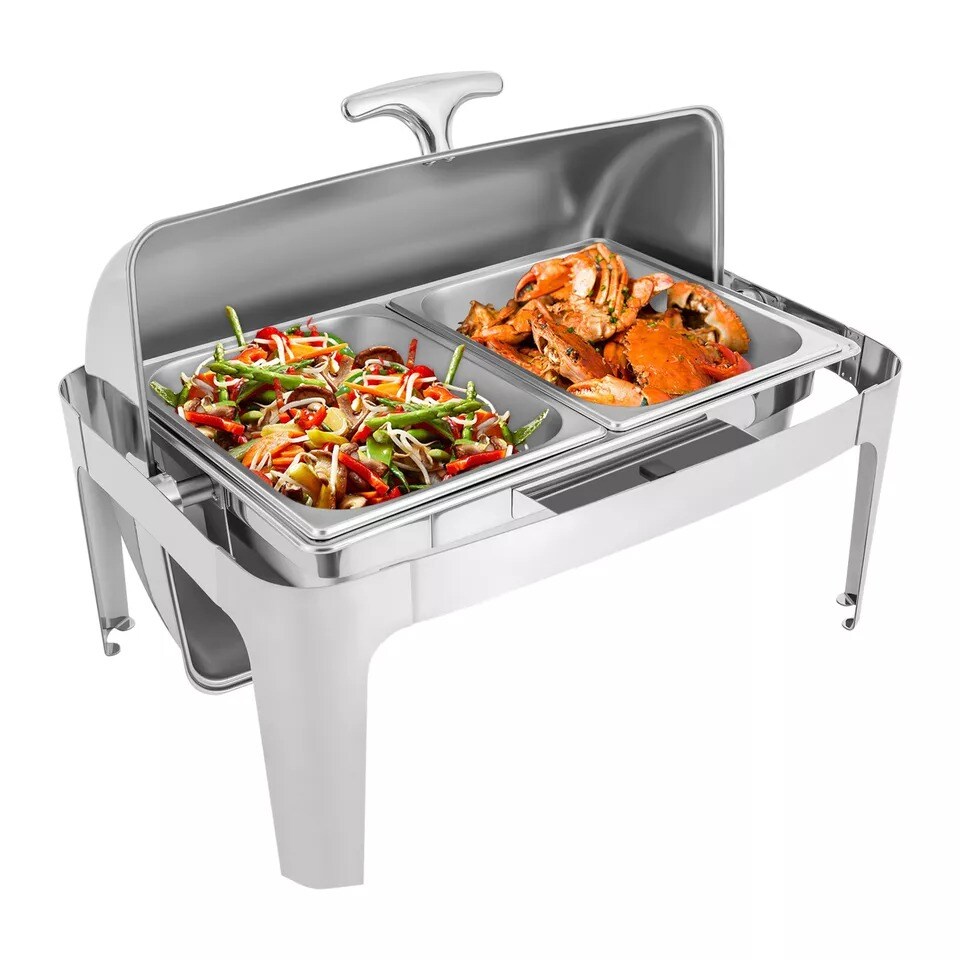 9.54QT Stainless Steel Chafer Buffet Chafing Dish Set
