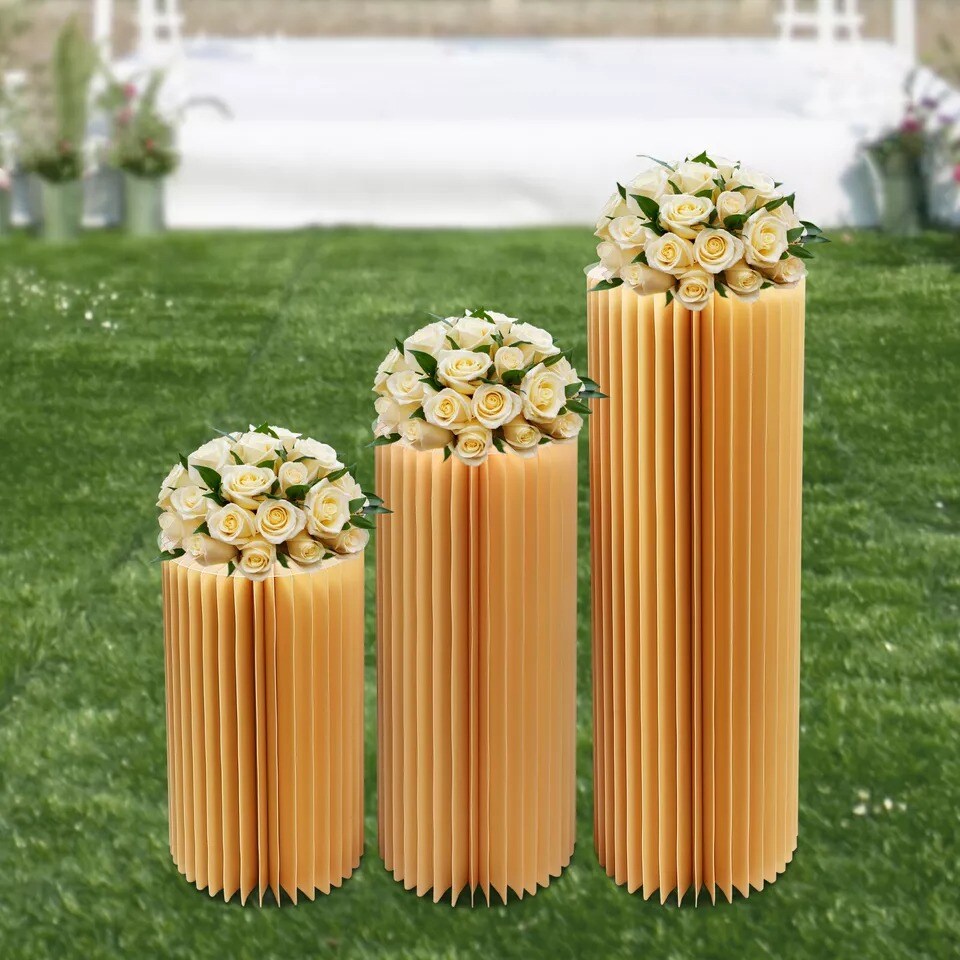 Foldable Paper Columns Display