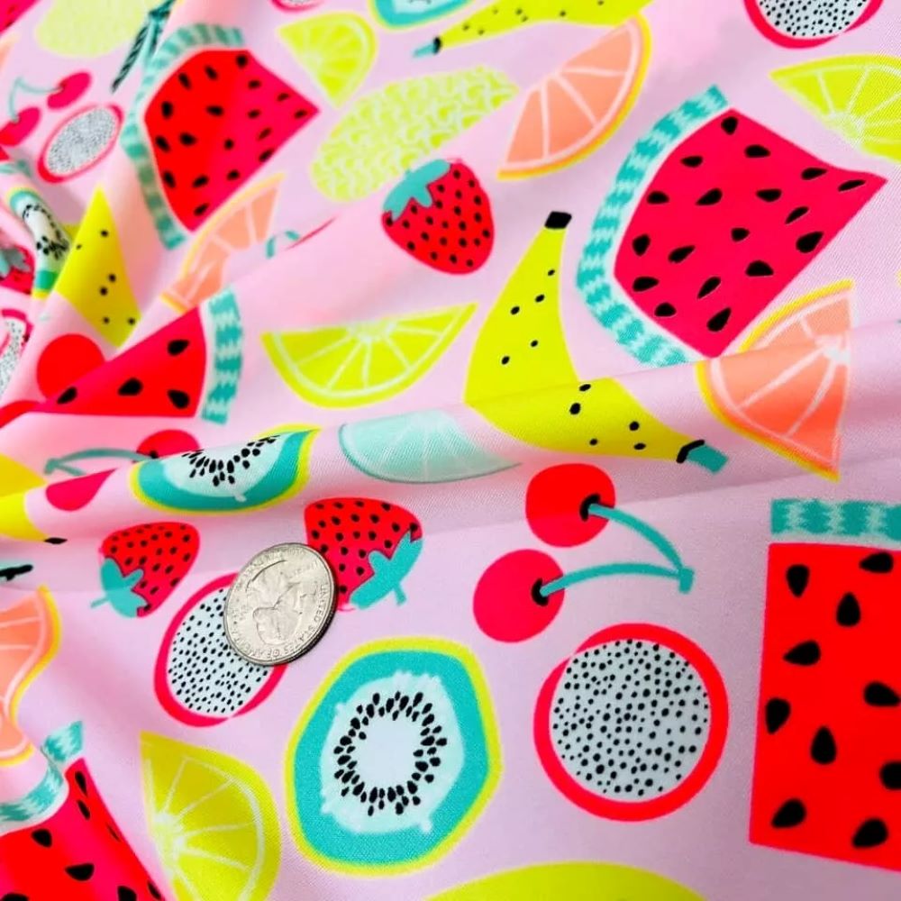 Kitcheniva Stretch Fabric Tropical Fruits Print