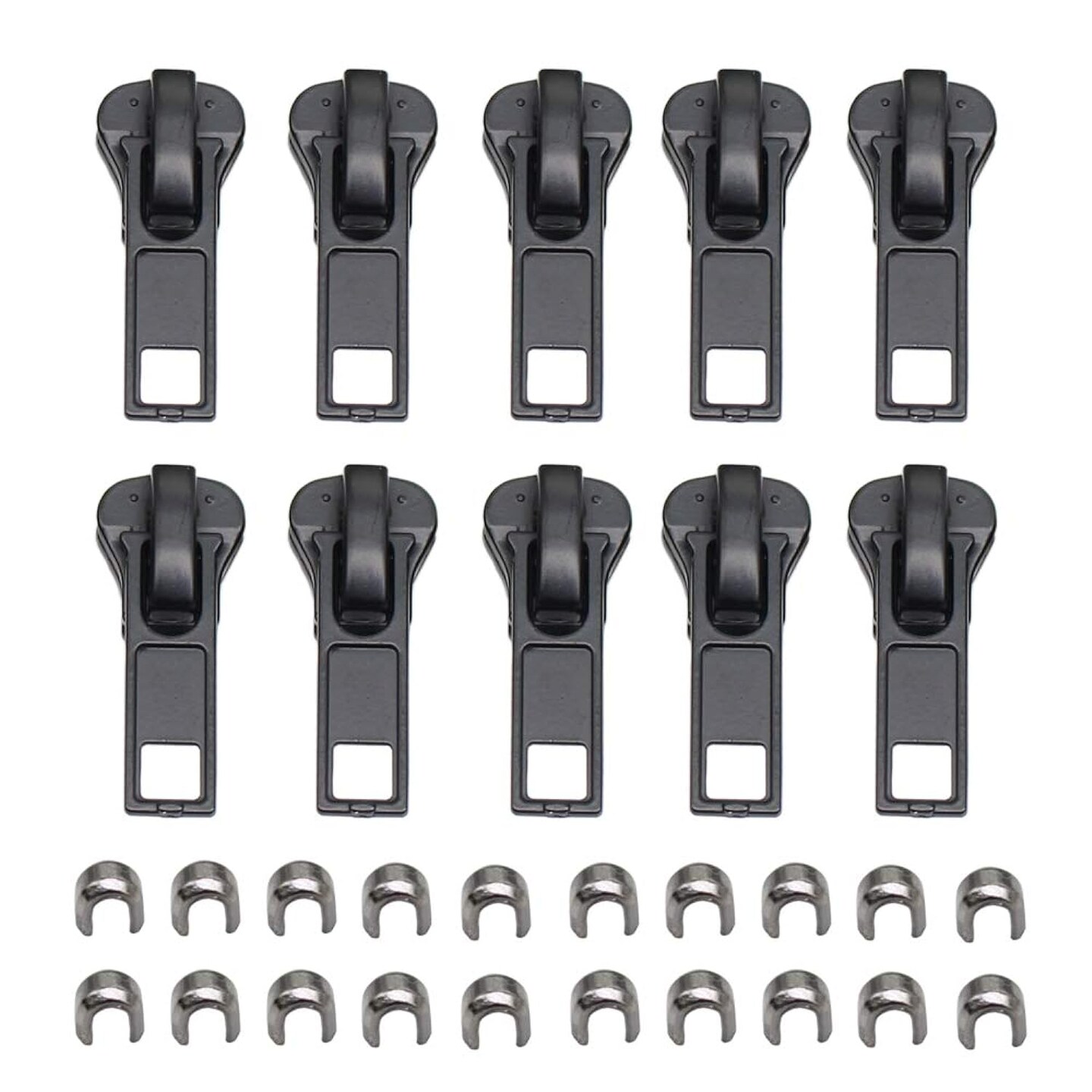 10 Pieces #5 Black Zipper Sliders Zipper Repair Zipper Replacement for 6mm Plastic Jacket Zippers