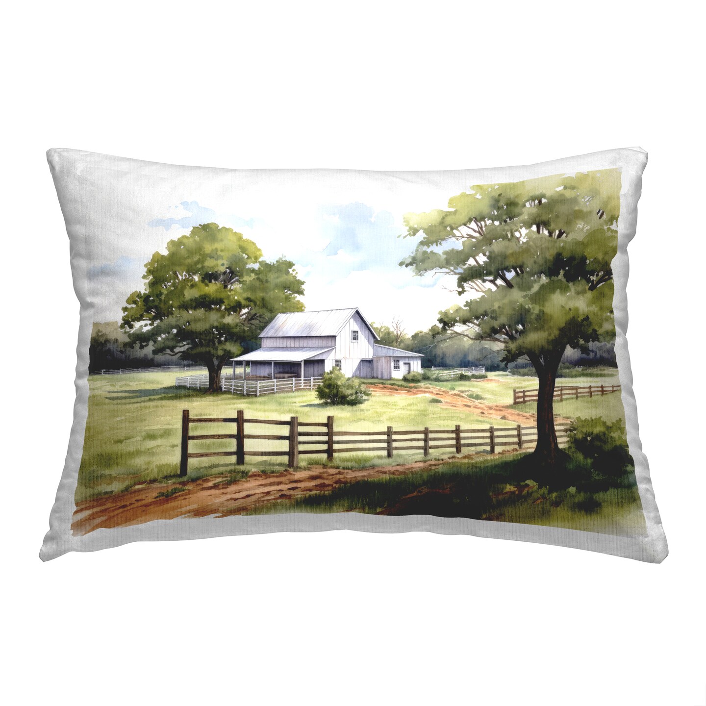 Stupell Industries Rural Cottage Scenery Decorative Printed Throw Pillow