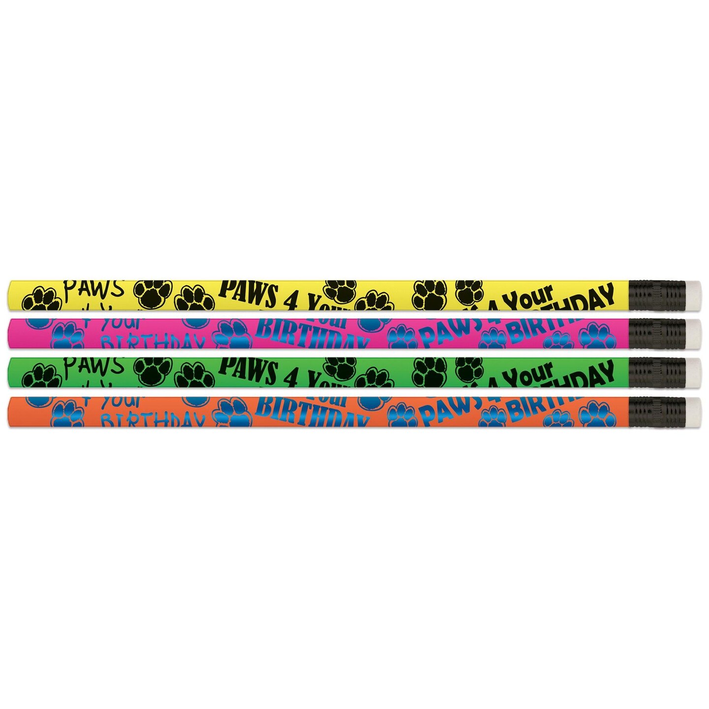 Paws 4 Your Birthday Pencils, 12 Per Pack, 12 Packs