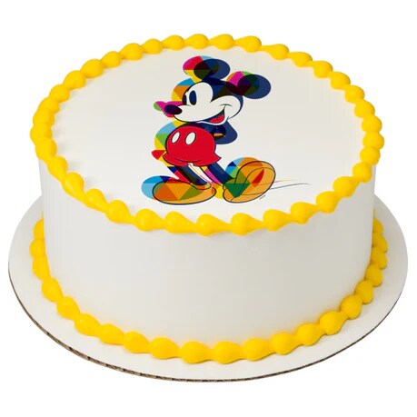 Mickey Mouse One Of A Kind Colorful Edible Cake Image PhotoCake&#xAE;