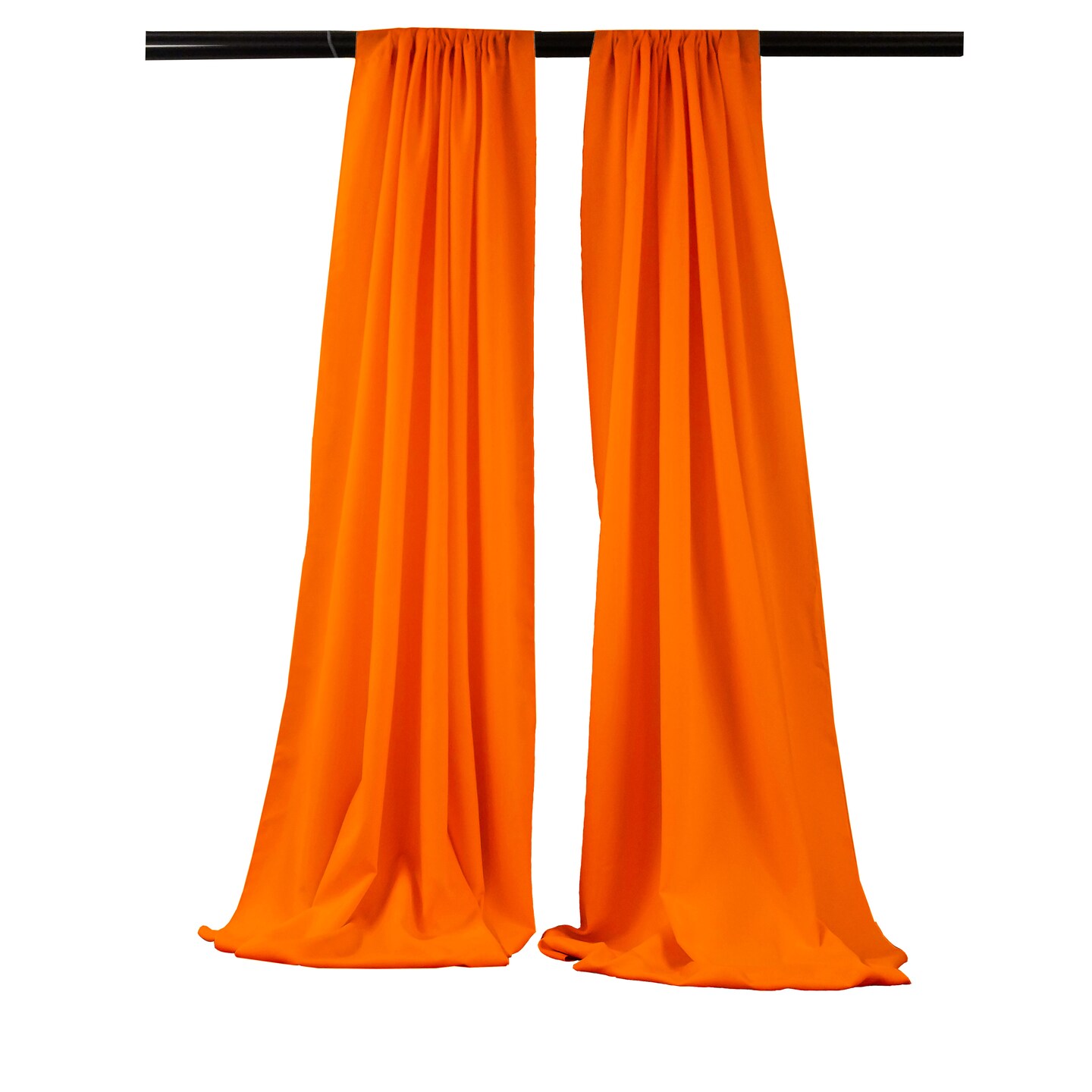 Pack of 2 Polyester Poplin Backdrop Drapes 96 x 58 Inch Semi-Opaque Event Panels
