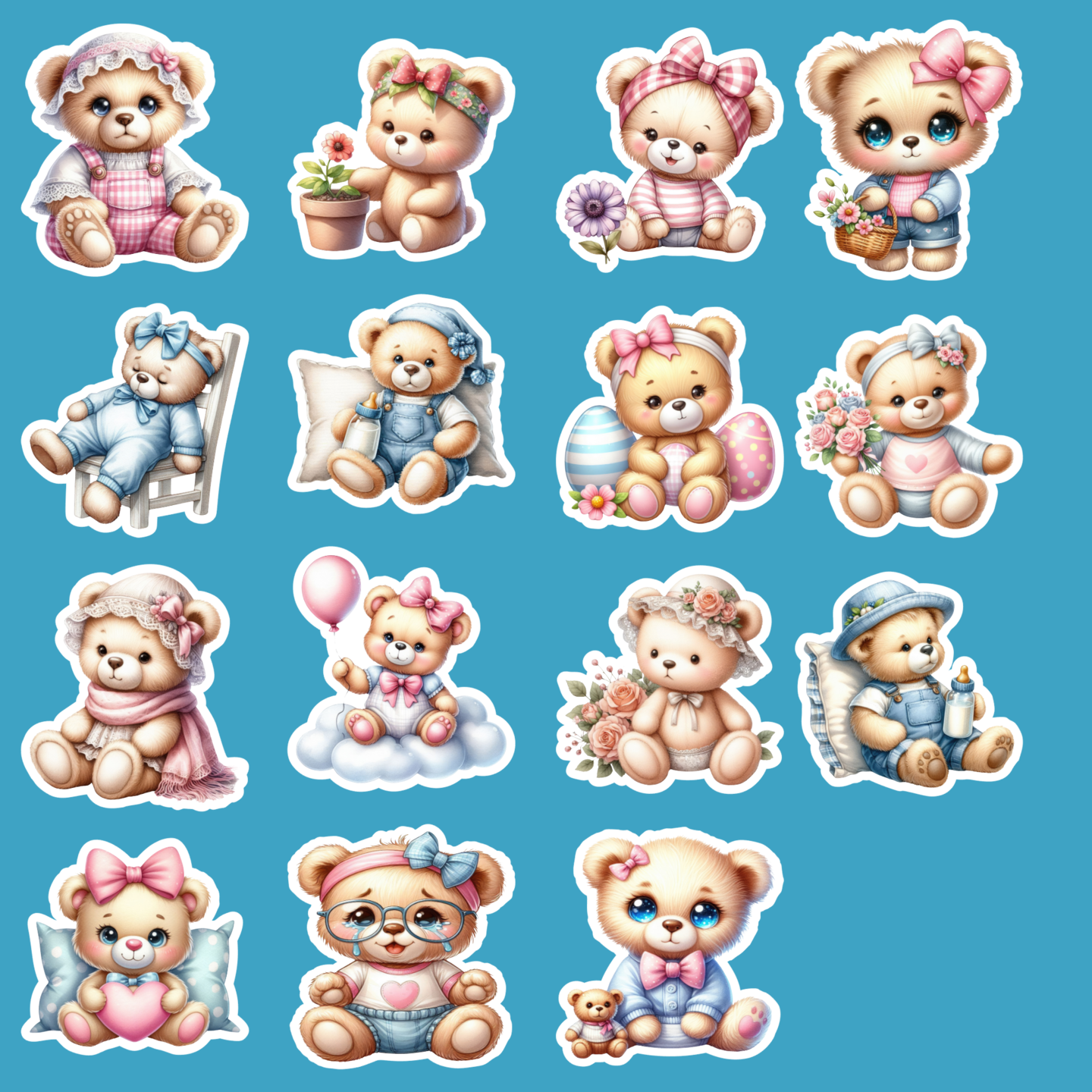 Teddy stickers online