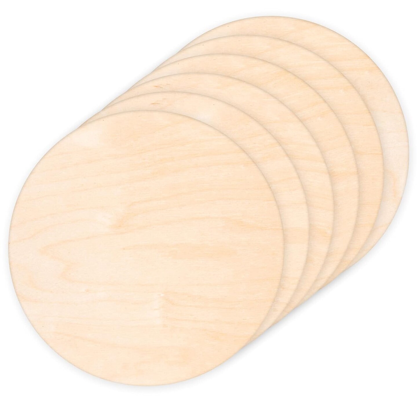 6 Pack 14 Inch Wood Rounds,14 Inch Round Wood Circles For Crafts, Unfinished Wood Circles Wood Sign Blank, Wooden Discs For Diy Crafts, Door Hangers And Christmas Decoration