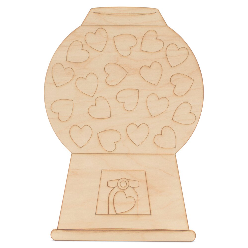 Gumball Machine Wood Cutout From 6&#x201D;-12&#x201D; Valentine Craft | Woodpeckers