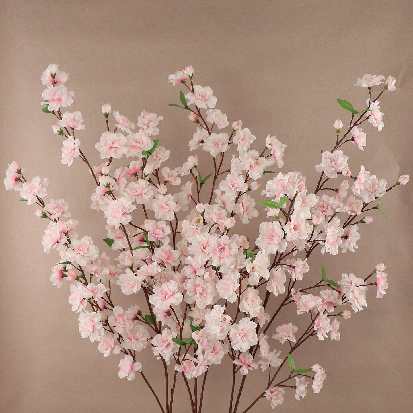 6-Pack: Light Pink Cherry Blossom Stem with Silk Flowers, Floral Home by Artificial Flowers