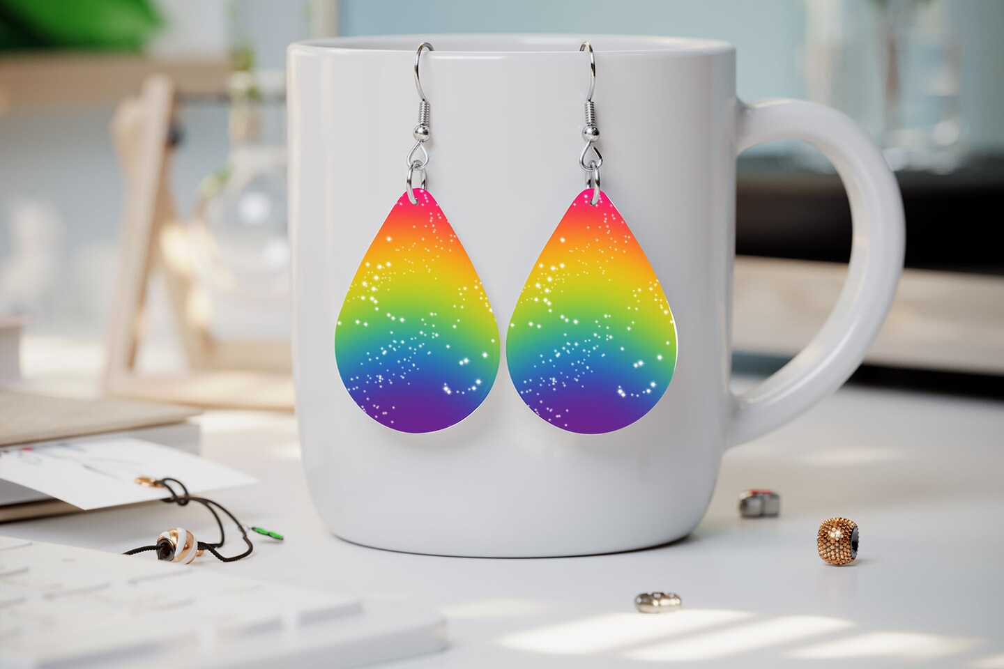 Glitter Faux Leather Earrings MakerPlace by Michaels