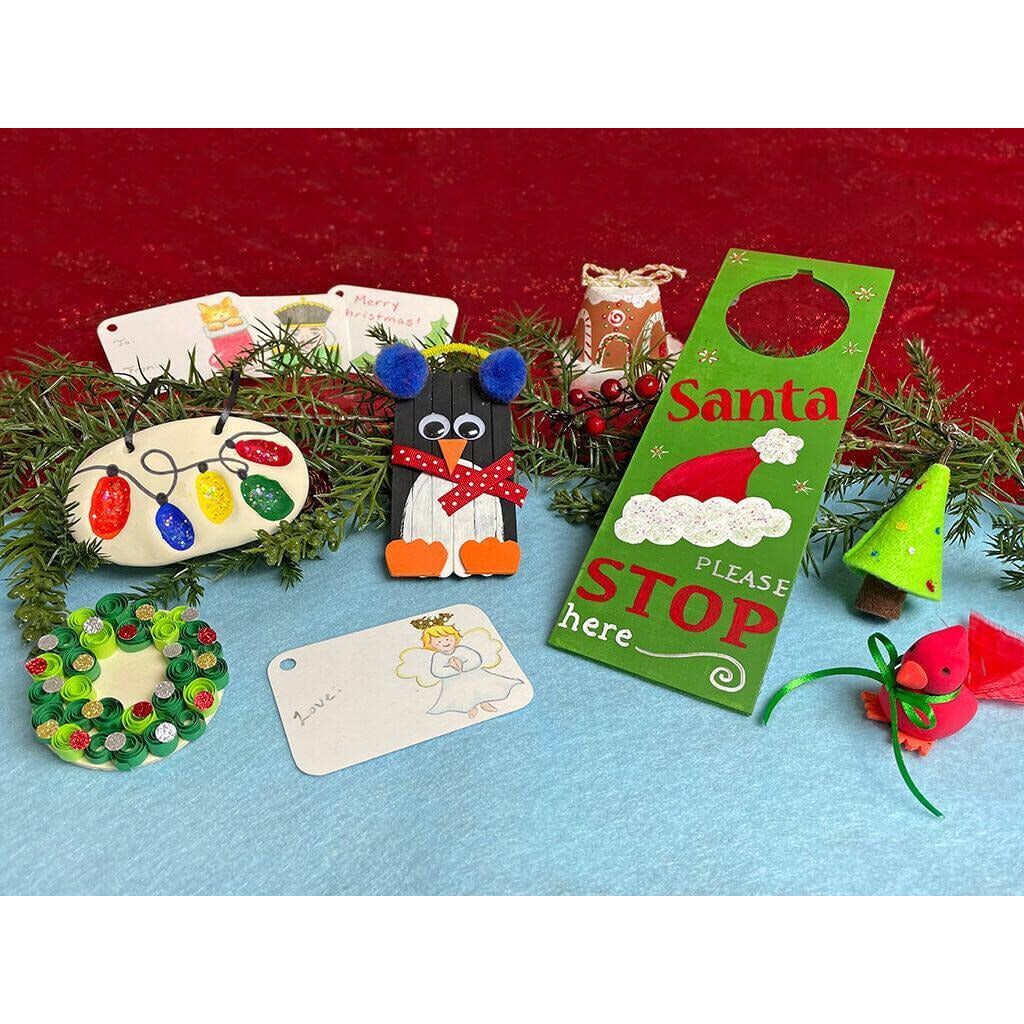  Dianelhall 50 Pcs Christmas Crafts Kits for Kids Christmas Arts  and Crafts DIY Christmas Ornament Kit with Christmas Craft Stickers Make  Your Own Christmas Craft Projects for Holiday Xmas Party Favors 