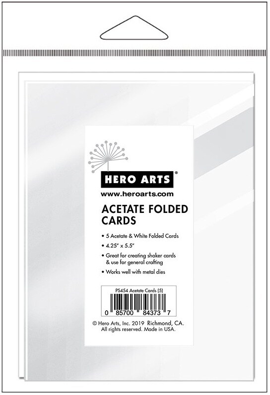 Hero Arts Acetate Cards W/Envelopes 4&#x22;X5.25&#x22; 5/Pkg