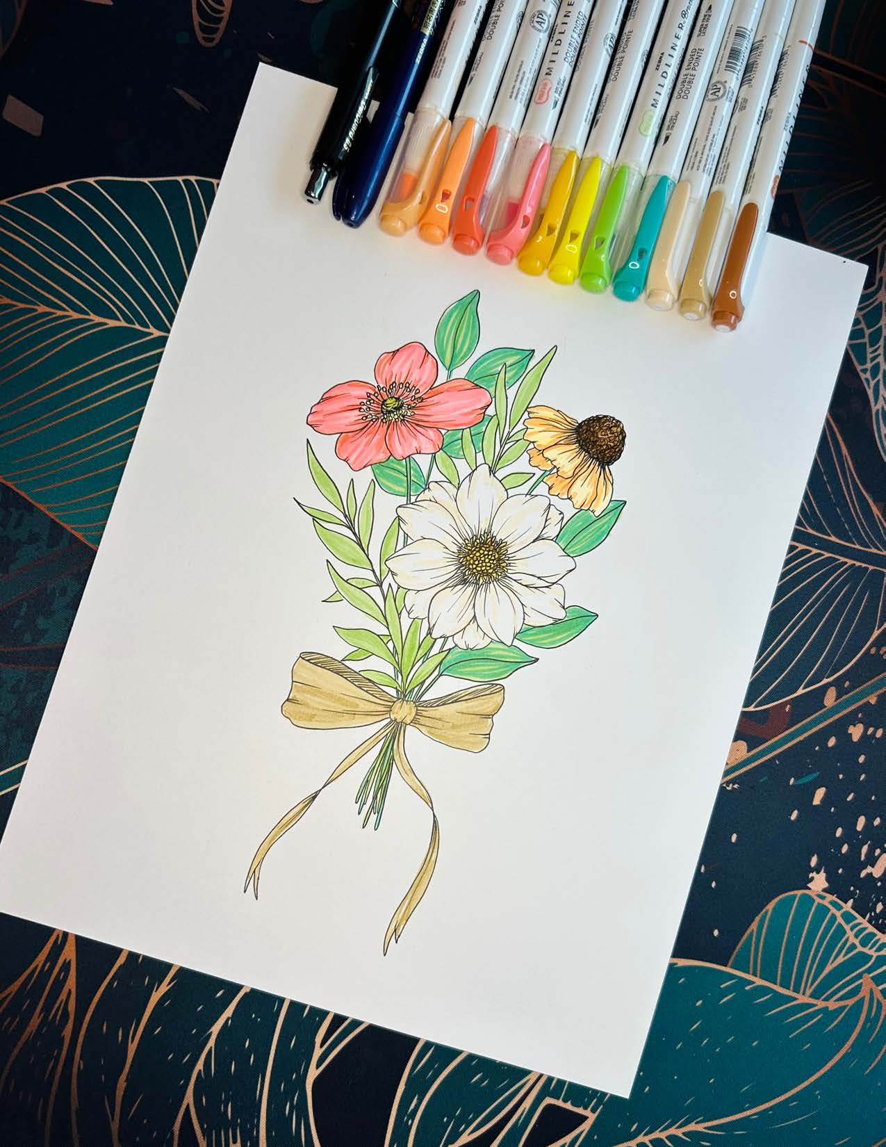 Drawing Flower Bouquets With Zebra Mildliner™ And @karenb.creations ...