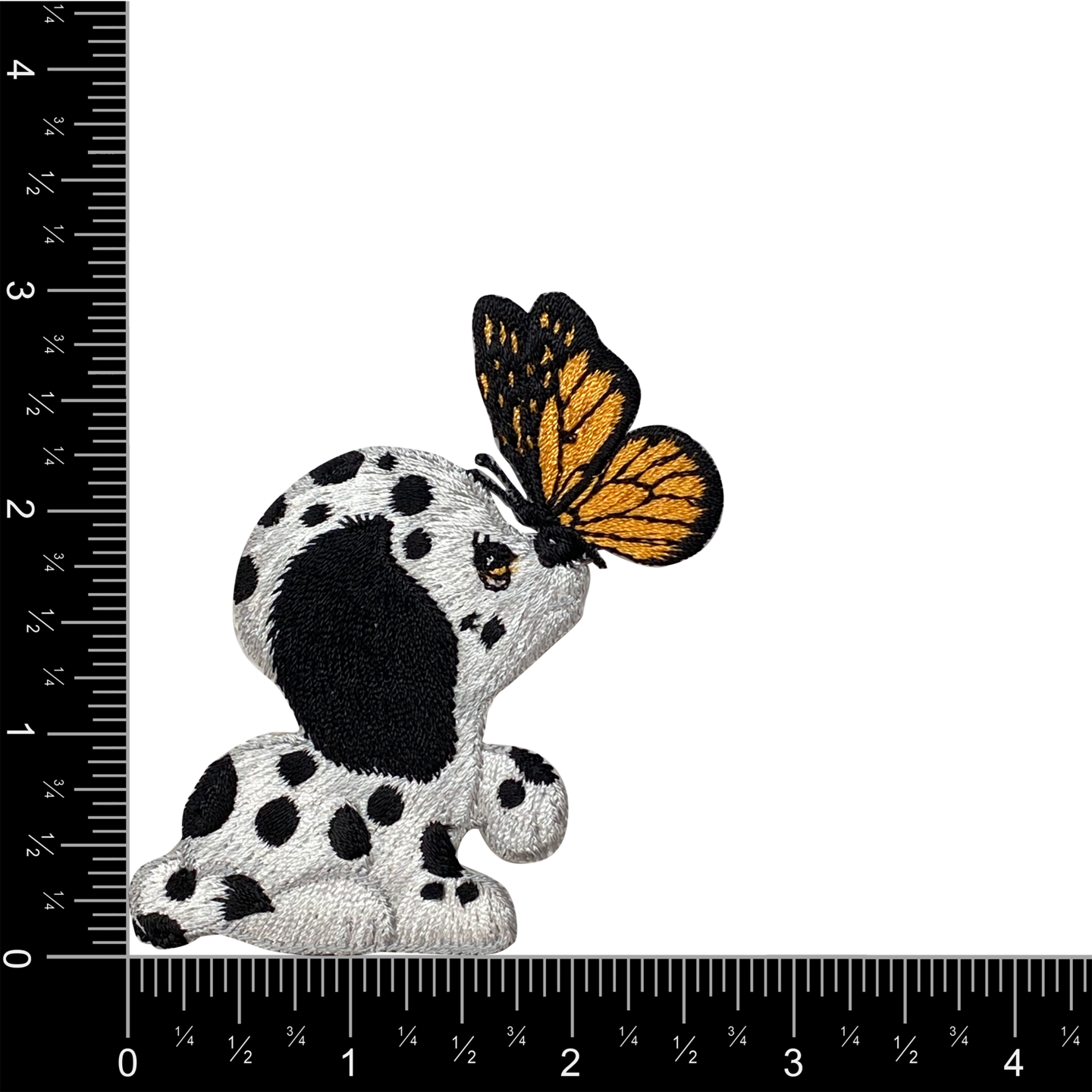Dalmatian Dog with Butterfly, Pets, Embroidered, Iron on Patch