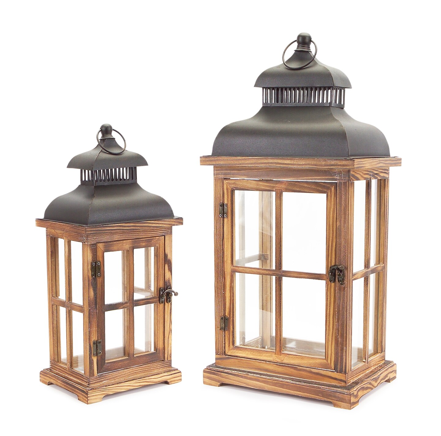 Wood Lantern (Set of 2)