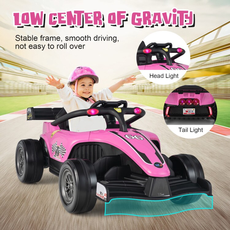 12V Kids Ride on Electric Formula Racing Car with Parental Remote Control and Manual Control