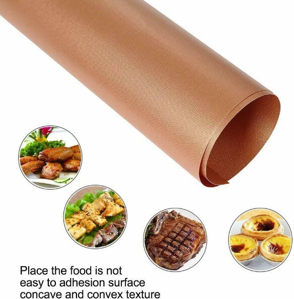 Smilegive 5pc Copper Grill Mats Baking Non Stick BBQ Mat