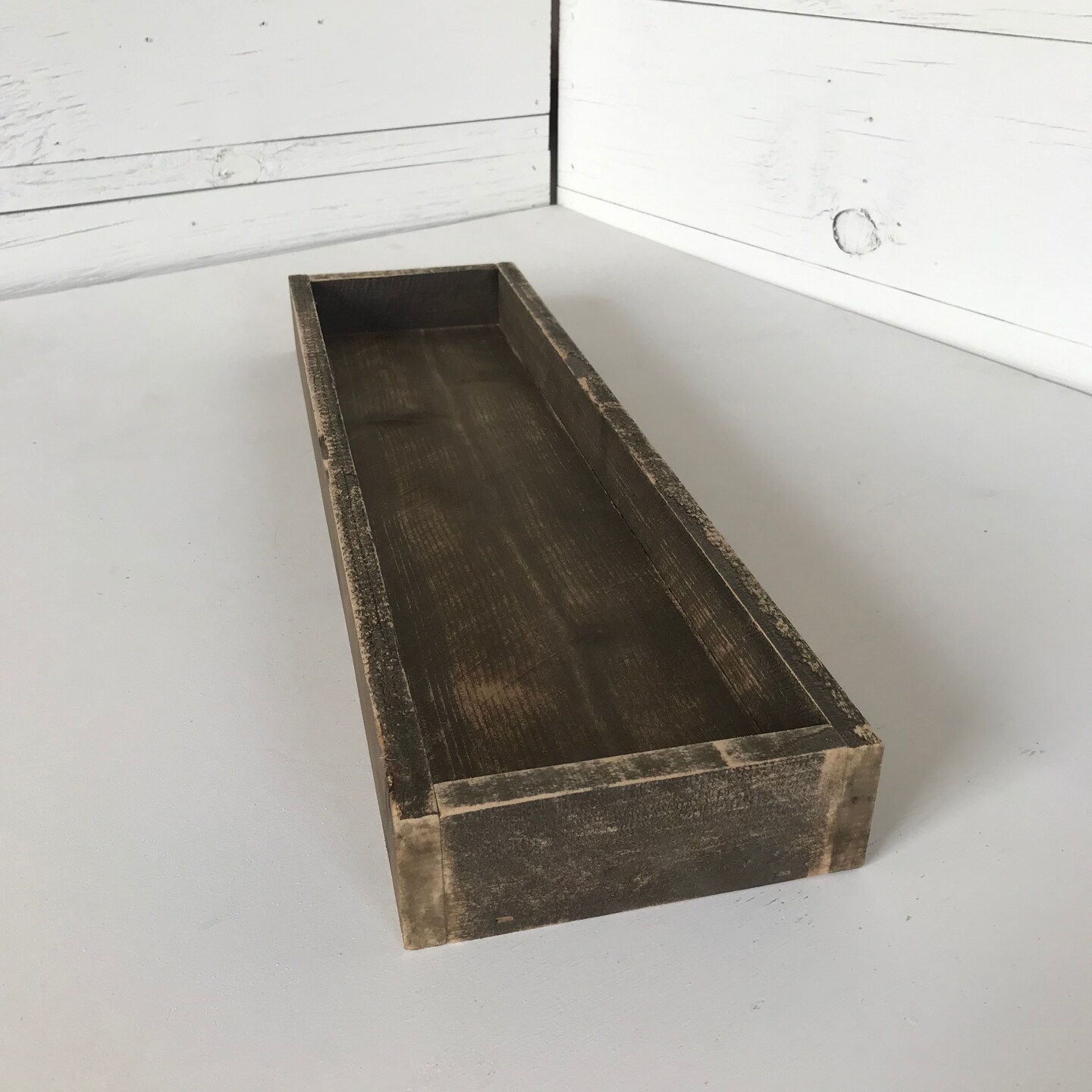 Handmade cedar indoor outdoor wooden display centerpiece tray