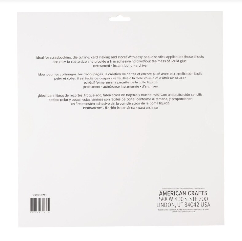 Sticky Thumb Double-Sided Adhesive 12X12 10 Sh Pck Clear Dotted 60000219  by American Crafts