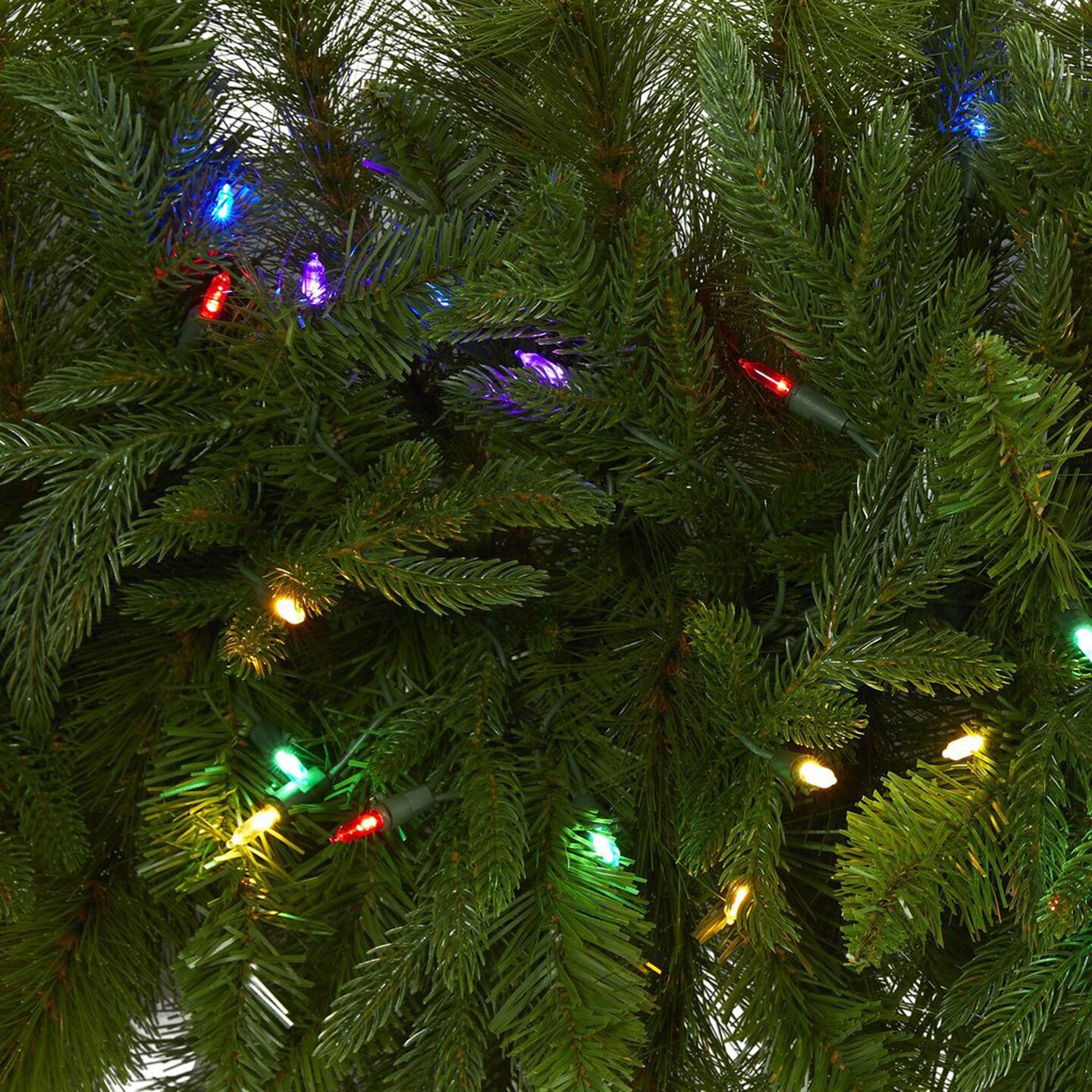Nearly Natural 6&#x27; x 18&#x22; Christmas Pine Extra Wide Artificial Garland with 100 Multicolored LED Lights
