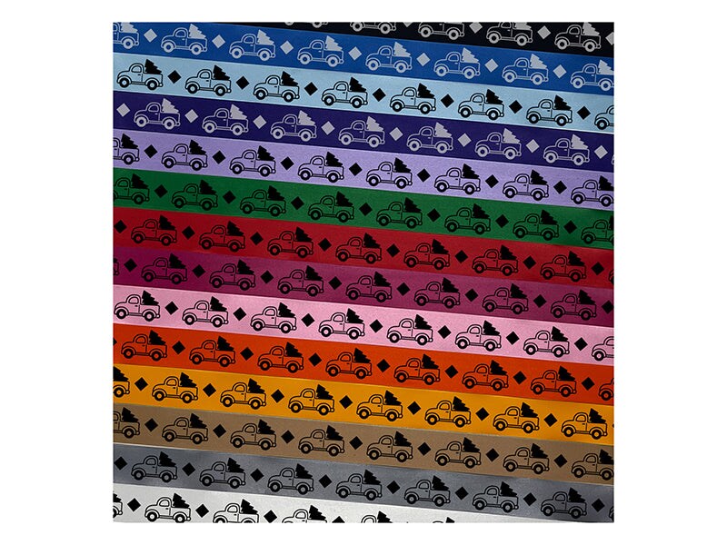 Cute Truck with Christmas Tree Satin Ribbon for Bows Gift Wrapping DIY Craft Projects - 1&#x22; - 3 Yards
