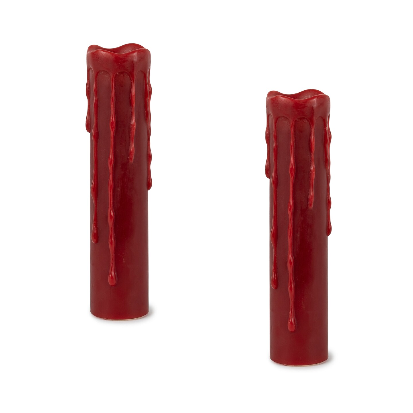 LED Wax Dripping Pillar Candle w/ remote (Set of 2)