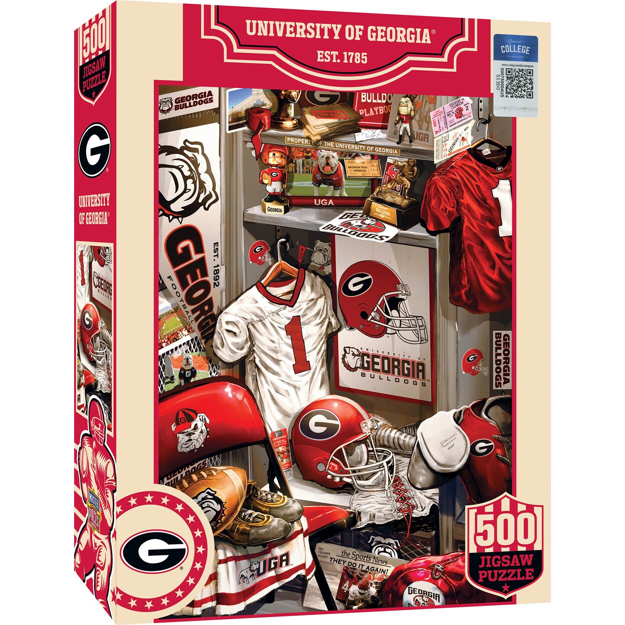 Masterpieces   500 Piece Puzzle - Georgia Bulldogs Locker Room - 15&#x22;x21&#x22;