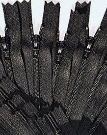 2&#x22; Doll Zipper YKK #3 Nylon Coil Zippers ~ Closed Bottom ~ Black (3 Zippers/Pack)