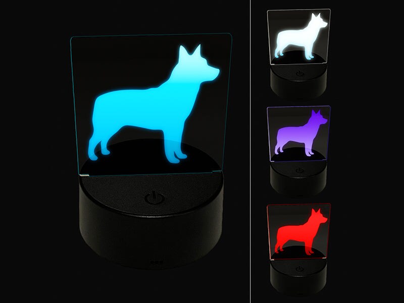 Australian Cattle Dog Solid 3D Illusion LED Night Light Sign Nightstand Desk Lamp