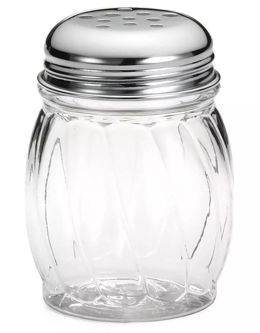 Glass Cheese Shaker with Chrome Top 6 Ounce