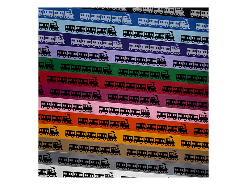 Locomotive Railway Train Engine Satin Ribbon for Bows Gift Wrapping DIY Craft Projects - 1&#x22; - 3 Yards
