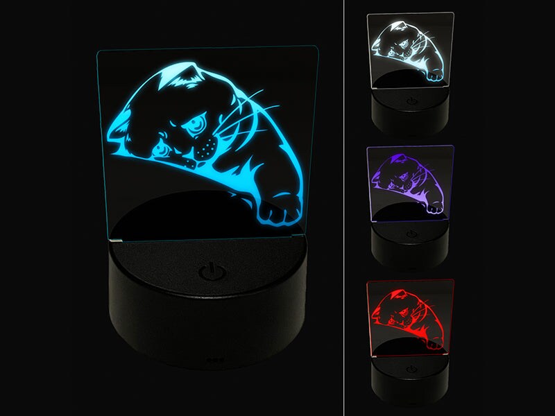 Sad Cat Kitten Looking Longingly 3D Illusion LED Night Light Sign Nightstand Desk Lamp