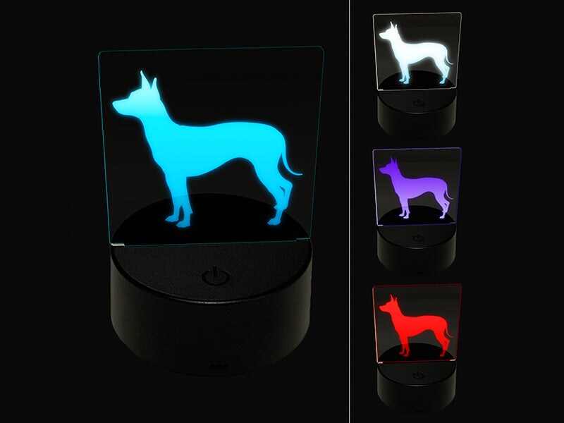 American Hairless Terrier Dog Solid 3D Illusion LED Night Light Sign Nightstand Desk Lamp