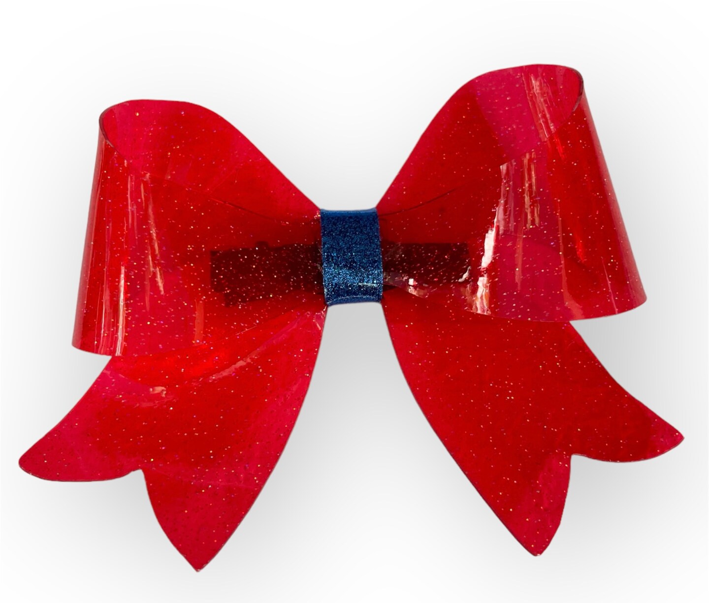 JojoBoutiqueBows 6'' Christmas Plaid Ribbon Hair Bows, Red